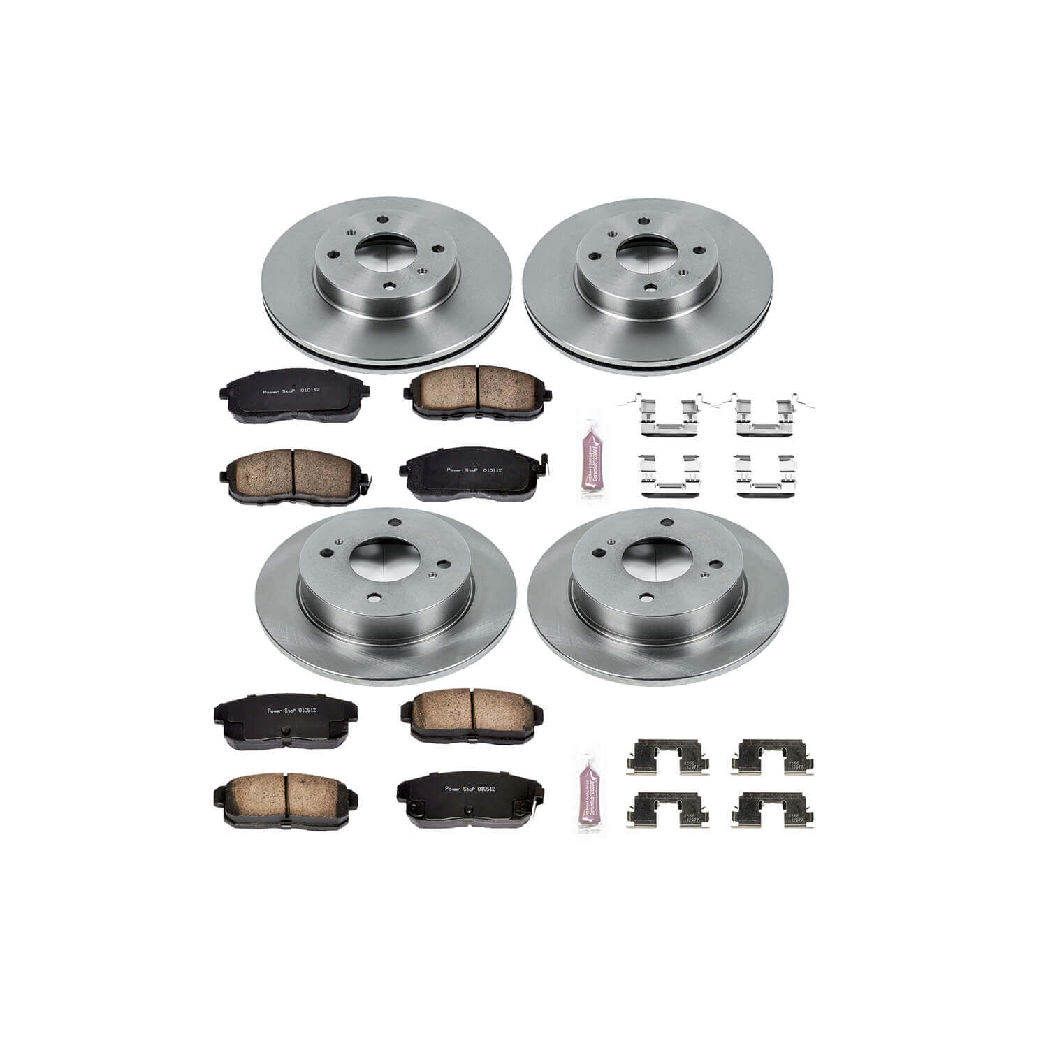 Power Stop KOE751 Autospecialty - 1-Click Daily Driver Brake Kits (Front And Rear) for 2001-2006 Infiniti G20 product image