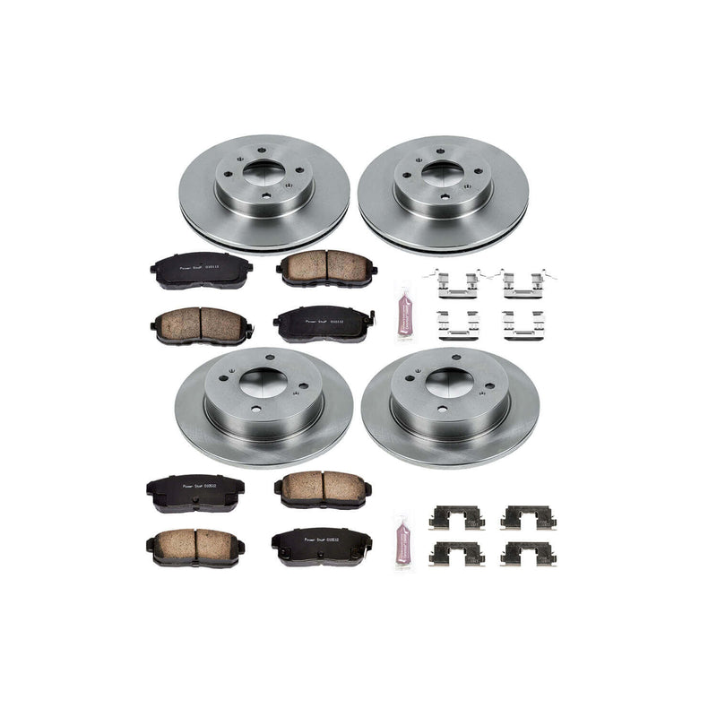Power Stop KOE751 Autospecialty - 1-Click Daily Driver Brake Kits (Front And Rear) for 2001-2006 Infiniti G20 product image