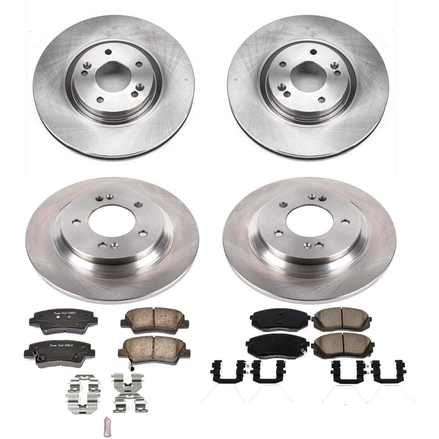 Power Stop KOE7511 Autospecialty 1-Click Daily Driver Front And Rear Brake Kit for 2016-2019 Hyundai Sonata product image