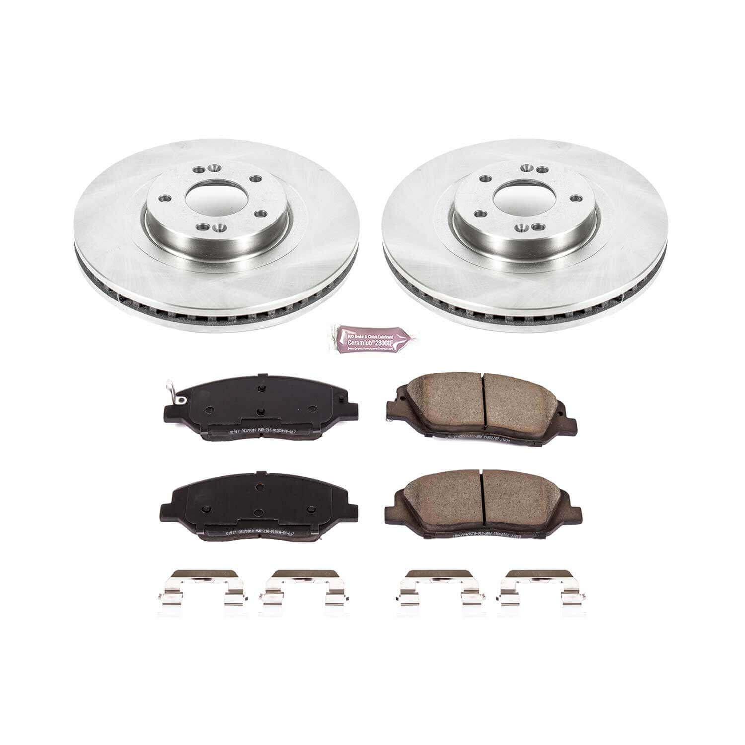 Power Stop KOE7513 Autospecialty 1-Click Daily Driver Plain Rotor Front Brake Kit for 2017-2019 Hyundai Santa Fe product image