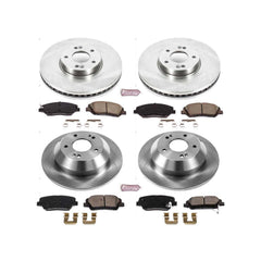 Power Stop KOE7514 Autospecialty 1-Click Daily Driver Plain Rotor Front And Rear Brake Kit for 2017-2018 Hyundai Santa Fe product image