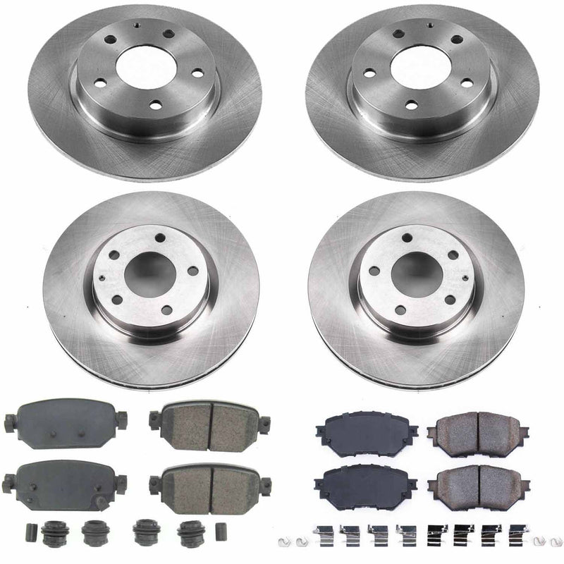 Power Stop KOE7518 Autospecialty 1-Click Daily Driver Front And Rear Pad And Rotor Kit for 2017-2018 Mazda 3 product image