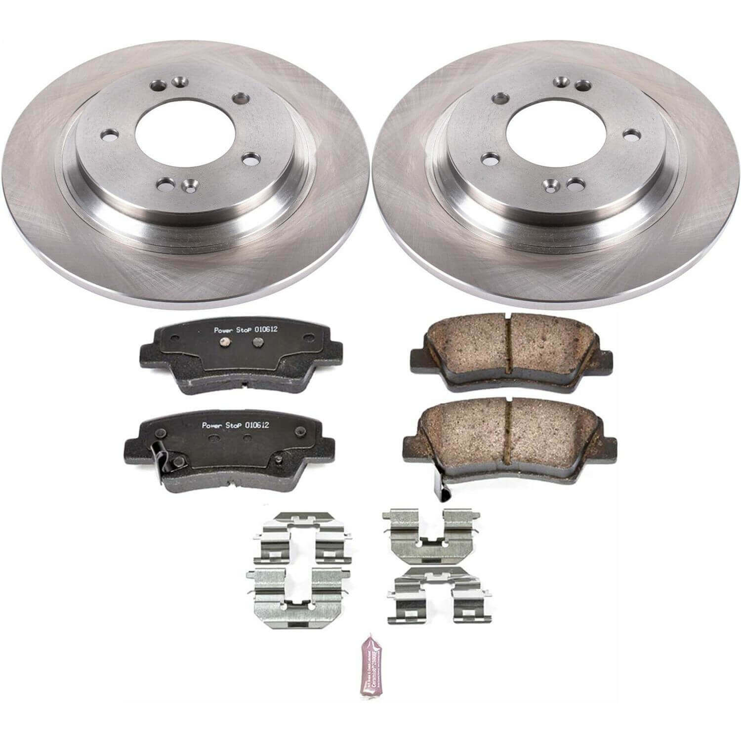 Power Stop KOE7524 Autospecialty 1-Click Daily Driver Plain Rotor Rear Brake Kit for 2013-2022 Hyundai Elantra GT product image