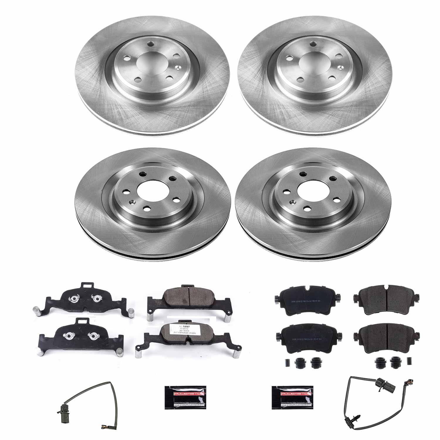 Power Stop KOE7531 Autospecialty 1-Click Daily Driver Front And Rear Pad And Rotor Kit for 2017-2018 Audi A4 product image