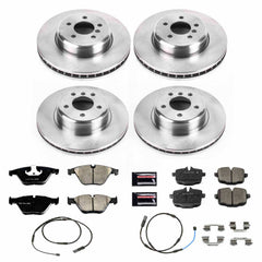 Power Stop KOE7552 Autospecialty 1-Click Daily Driver Plain Rotor Front And Rear Brake Kit for 2012-2019 BMW 640I product image