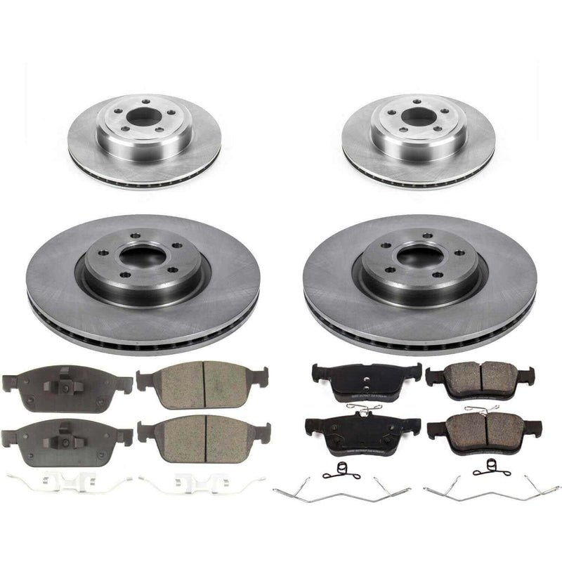 Power Stop KOE7569 Autospecialty 1-Click Daily Driver Front And Rear Pad And Rotor Kit for 2017-2019 Ford Escape All Wheel Drive product image