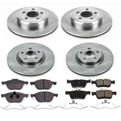 Power Stop KOE7571 Autospecialty 1-Click Daily Driver Plain Rotor Front And Rear Brake Kit for 2017-2019 Ford Escape product image