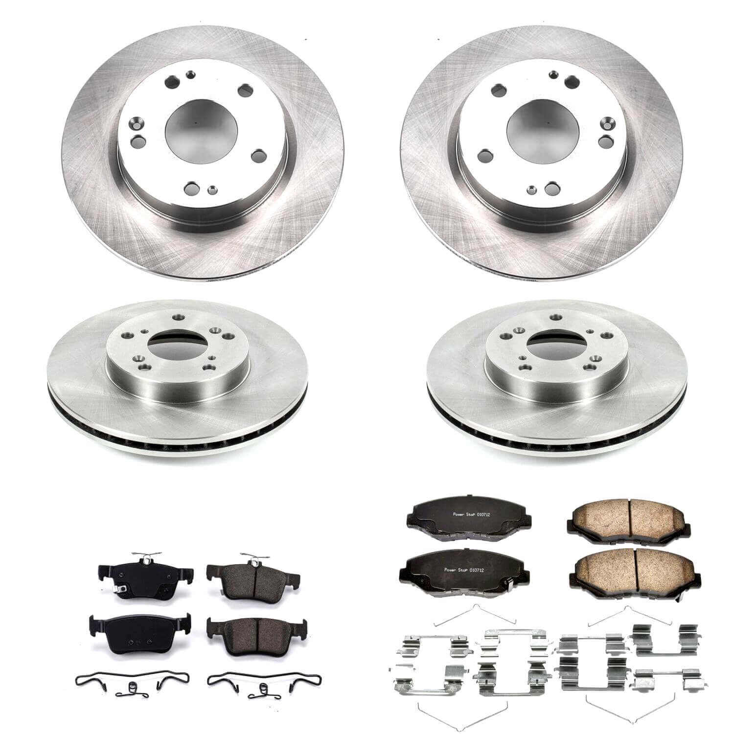 Power Stop KOE7574 Autospecialty 1-Click Daily Driver Front And Rear Brake Kit for 2016-2021 Honda Civic product image