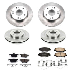 Power Stop KOE7574 Autospecialty 1-Click Daily Driver Front And Rear Brake Kit for 2016-2021 Honda Civic product image