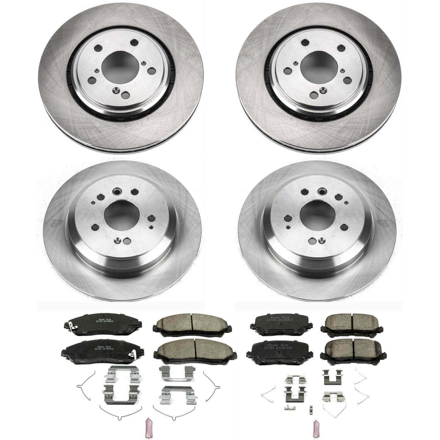 Power Stop KOE7576 Autospecialty 1-Click Daily Driver Front And Rear Brake Kit for 2016-2025 Honda Pilot product image