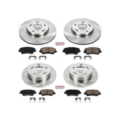 Power Stop KOE7582 Autospecialty 1-Click Daily Driver Plain Rotor Front And Rear Brake Kit for 2017-2018 Hyundai Veloster product image