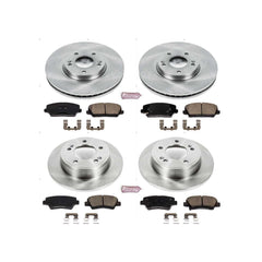 Power Stop KOE7583 Autospecialty 1-Click Daily Driver Plain Rotor Front And Rear Brake Kit for 2017-2018 Hyundai Veloster product image