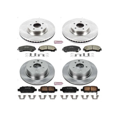 Power Stop KOE7584 Autospecialty 1-Click Daily Driver Plain Rotor Front And Rear Brake Kit for 2016-2024 Infiniti QX50 product image