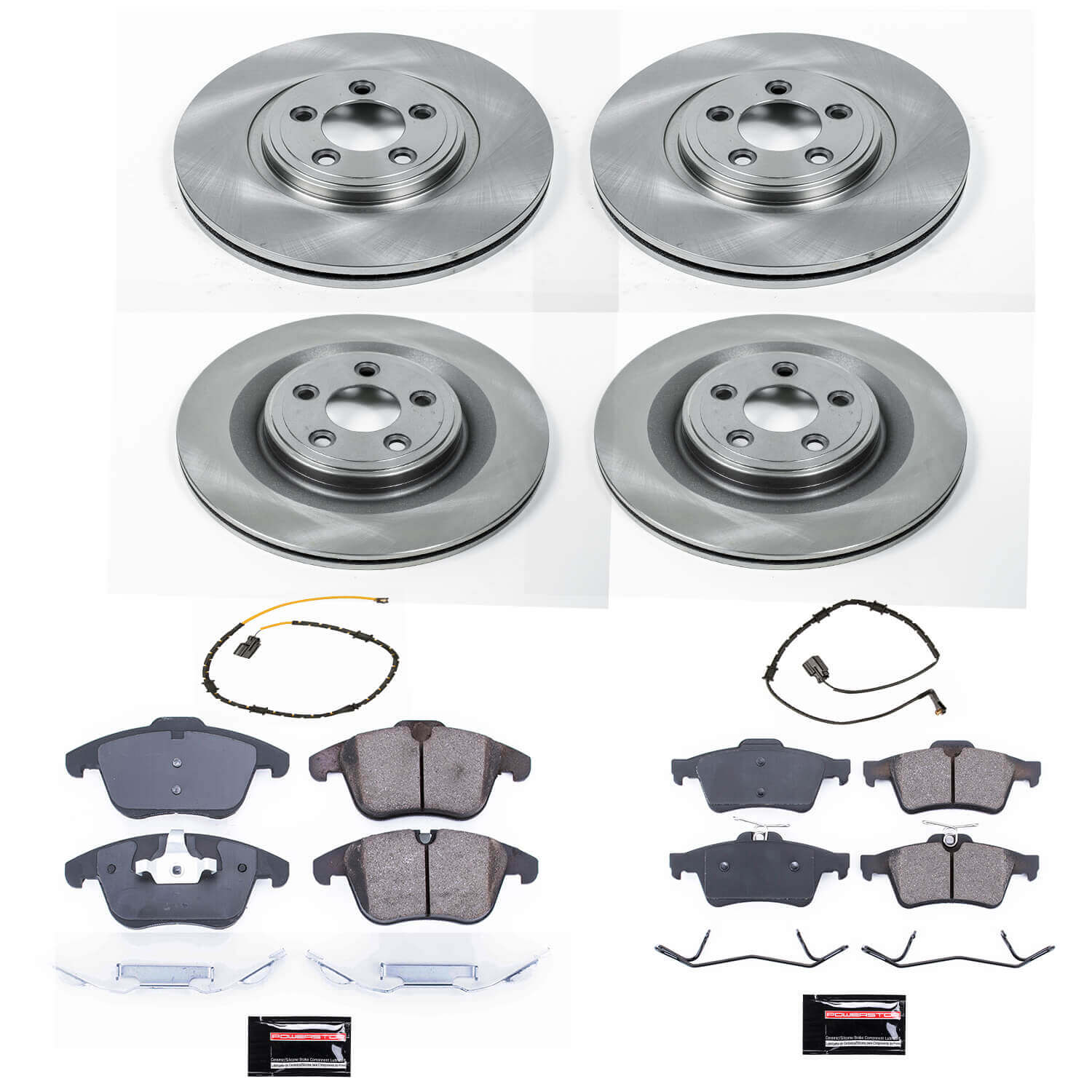 Power Stop KOE7592 Autospecialty 1-Click Daily Driver Front And Rear Pad And Rotor Kit for 2013-2015 Jaguar Xf product image