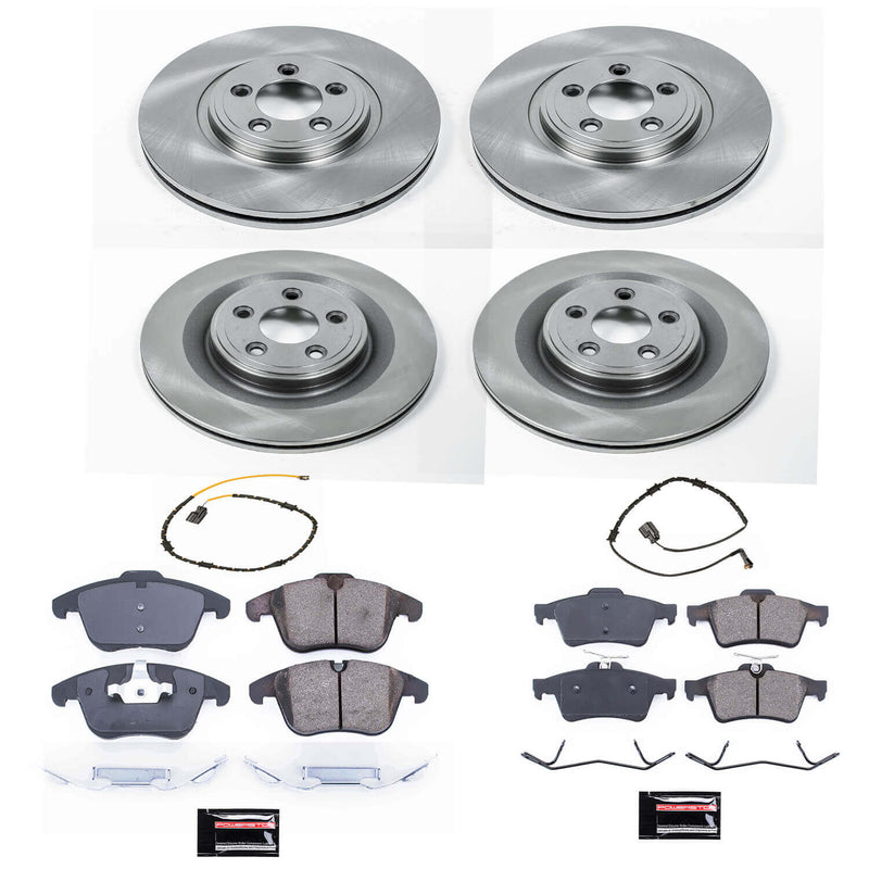 Power Stop KOE7592 Autospecialty 1-Click Daily Driver Front And Rear Pad And Rotor Kit for 2013-2015 Jaguar Xf product image