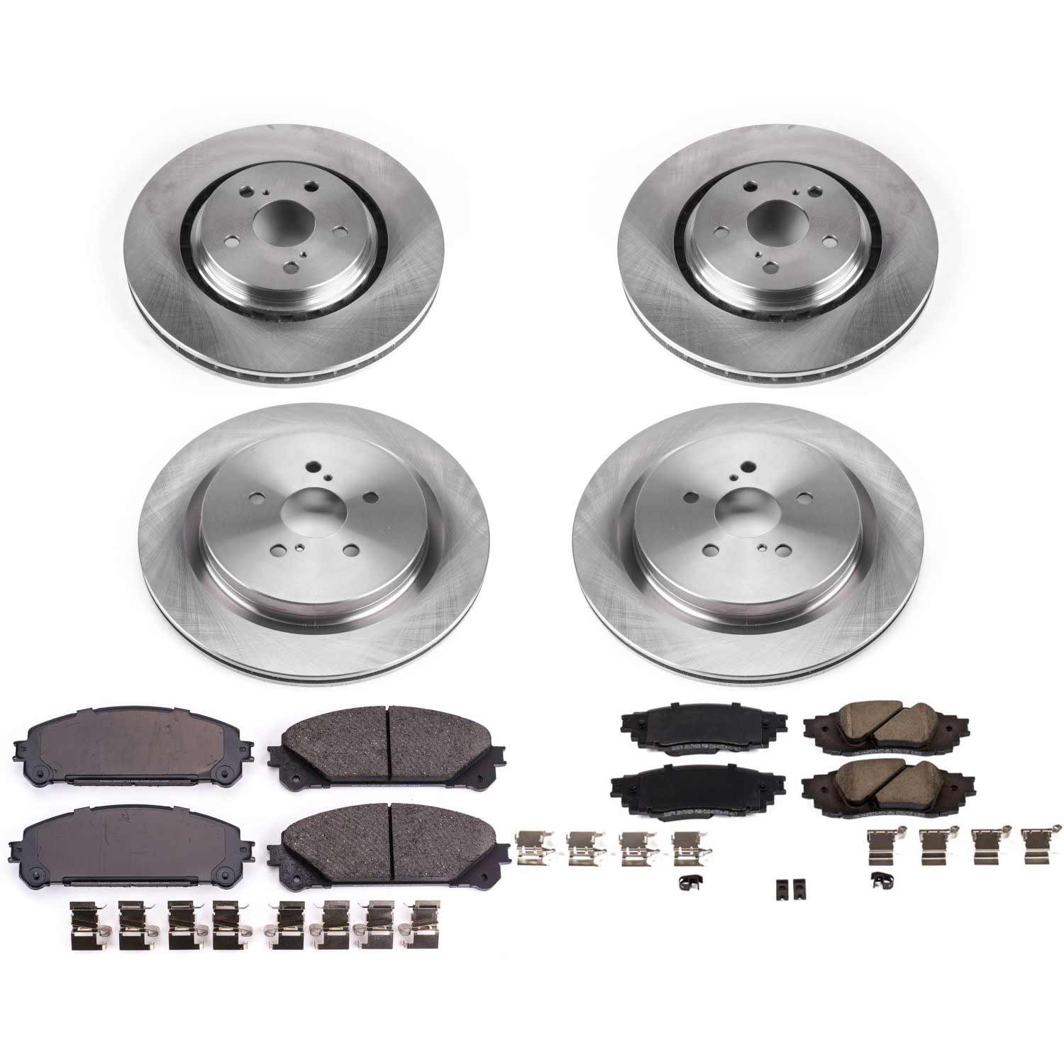 Power Stop KOE7606 Autospecialty 1-Click Daily Driver Front And Rear Pad And Rotor Kit for 2016-2022 Lexus RX350 product image