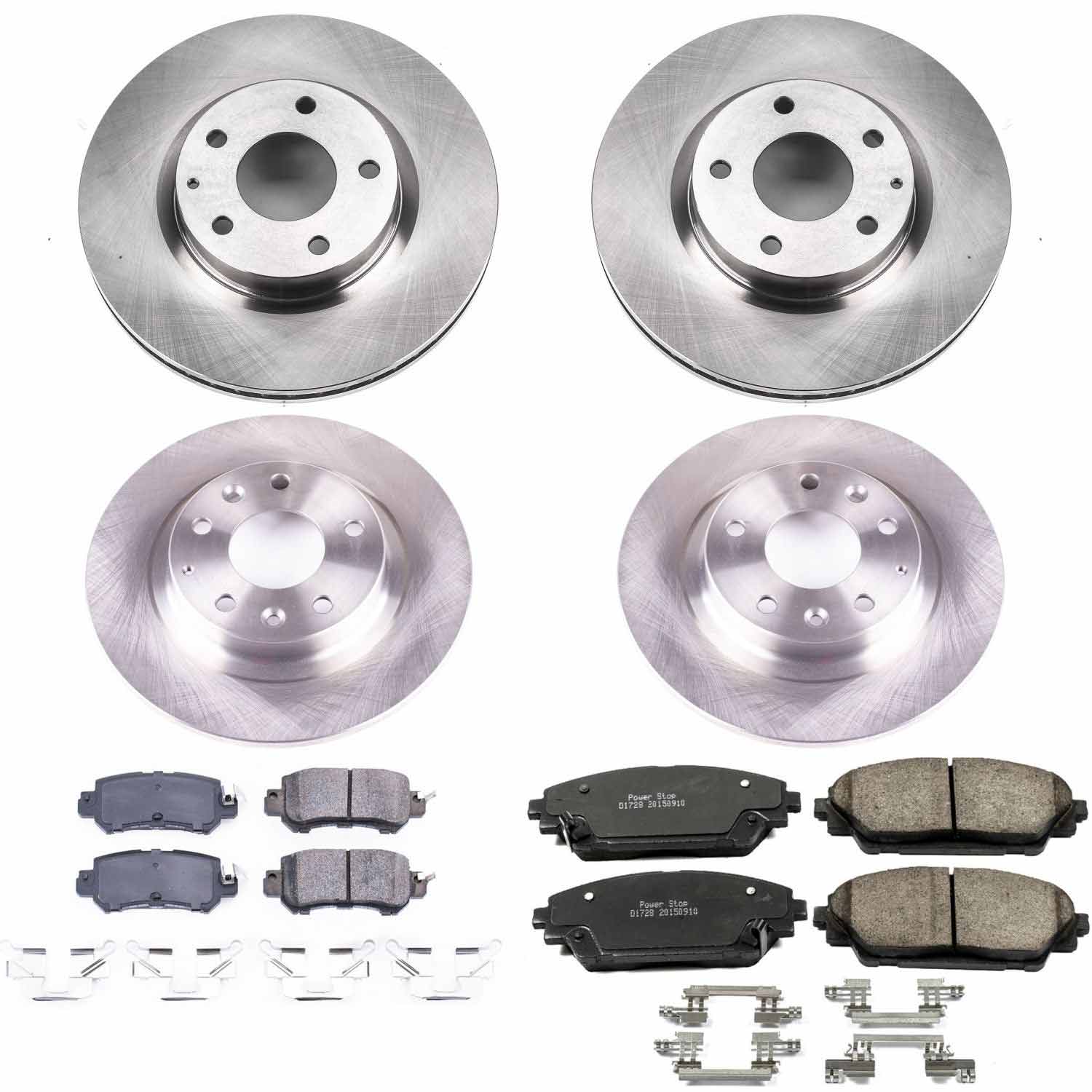 Power Stop KOE7607 Autospecialty 1-Click Daily Driver Front And Rear Pad And Rotor Kit for 2016-2018 Mazda CX-3 All Wheel Drive product image