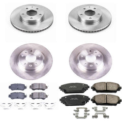 Power Stop KOE7608 Autospecialty 1-Click Daily Driver Front And Rear Pad And Rotor Kit for 2016-2018 Mazda CX-3 Front Wheel Drive product image