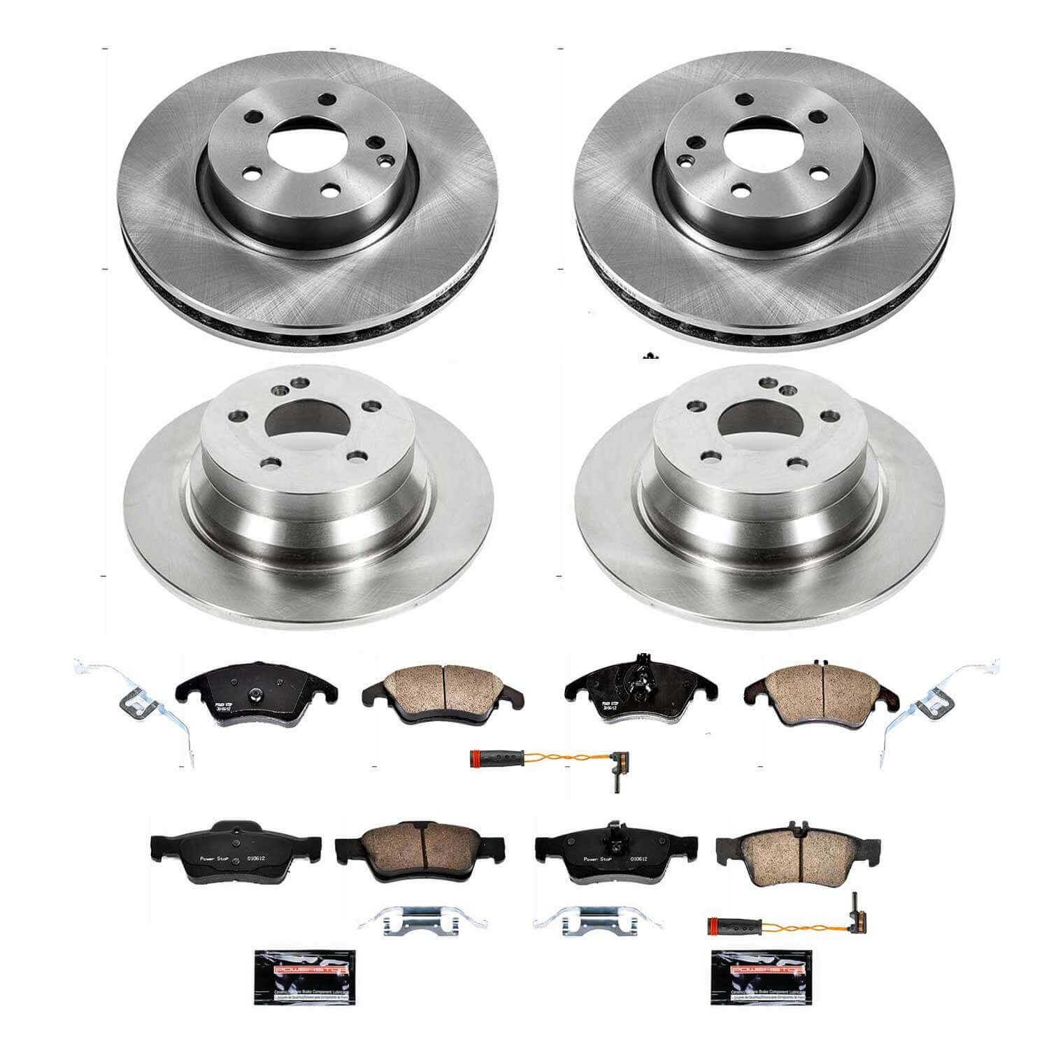 Power Stop KOE7612 Autospecialty 1-Click Daily Driver Plain Rotor Front And Rear Brake Kit for 2014-2016 Mercedes-Benz E-250 product image