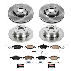 Power Stop KOE7612 Autospecialty 1-Click Daily Driver Plain Rotor Front And Rear Brake Kit for 2014-2016 Mercedes-Benz E-250 product image