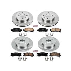 Power Stop KOE7630 Autospecialty 1-Click Daily Driver Plain Rotor Front And Rear Brake Kit for 1991-1995 Saturn Sc product image