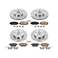 Power Stop KOE7631 Autospecialty 1-Click Daily Driver Plain Rotor Front And Rear Brake Kit for 2016-2018 Scion Im product image