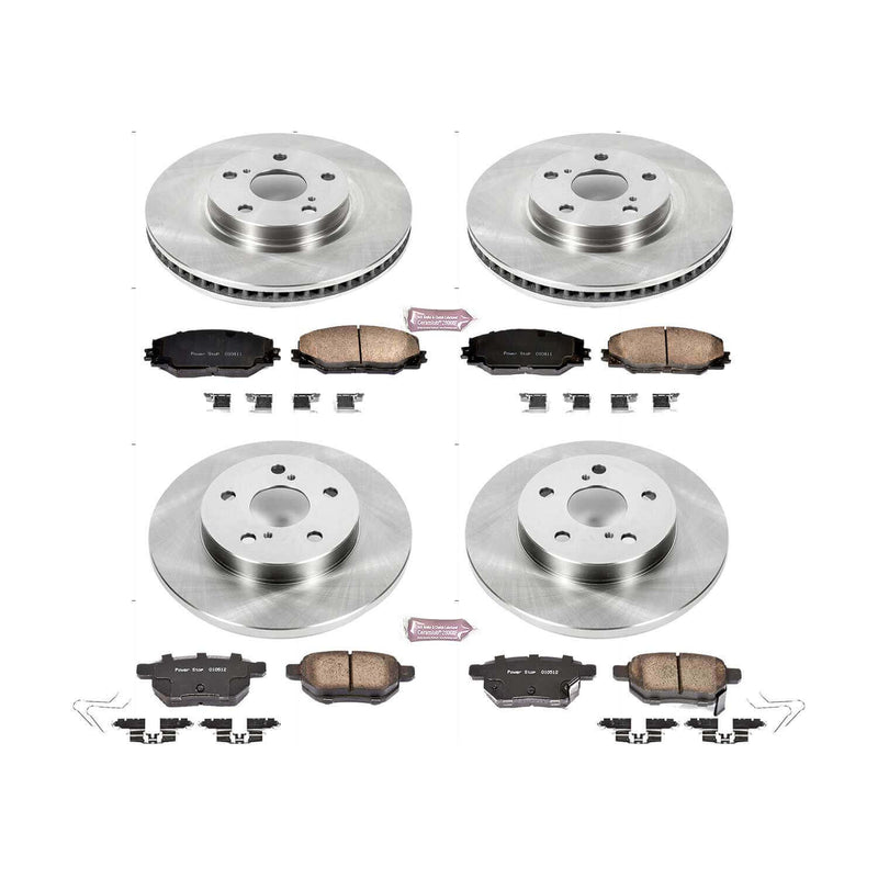 Power Stop KOE7631 Autospecialty 1-Click Daily Driver Plain Rotor Front And Rear Brake Kit for 2016-2018 Scion Im product image