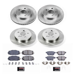 Power Stop KOE7632 Autospecialty 1-Click Daily Driver Front And Rear Brake Kit for 2016-2022 Toyota Prius product image