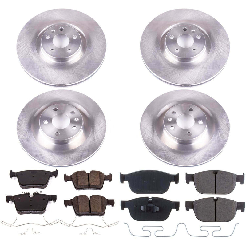Power Stop KOE7644 Autospecialty 1-Click Daily Driver Front And Rear Pad And Rotor Kit for 2019 Volvo S60 product image