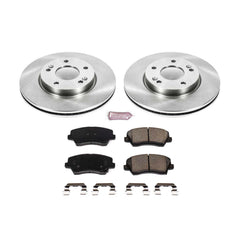 Power Stop KOE7672 Autospecialty 1-Click Daily Driver Plain Rotor Front Brake Kit for 2016-2021 Hyundai Veloster product image