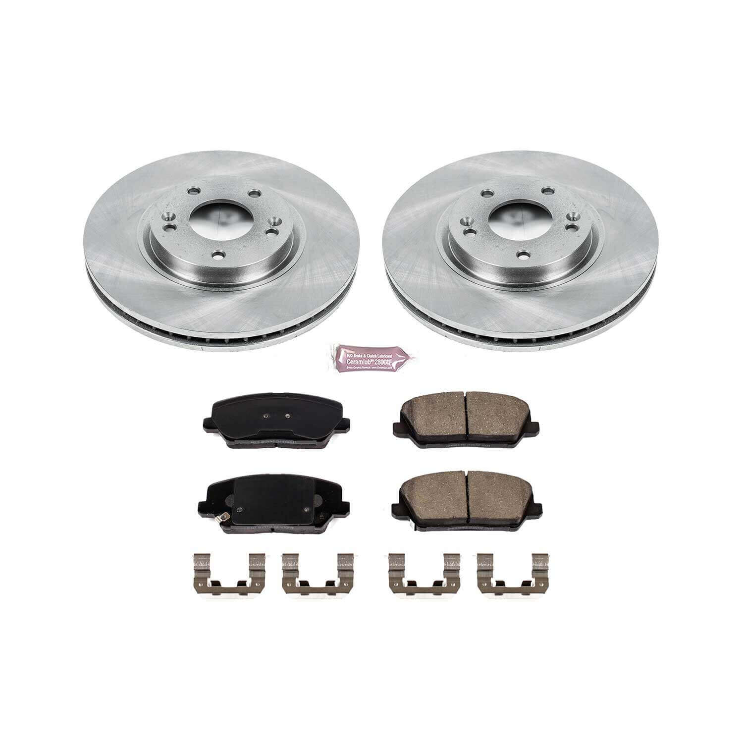 Power Stop KOE7673 Autospecialty 1-Click Daily Driver Plain Rotor Front Brake Kit for 2016-2018 Hyundai Veloster product image