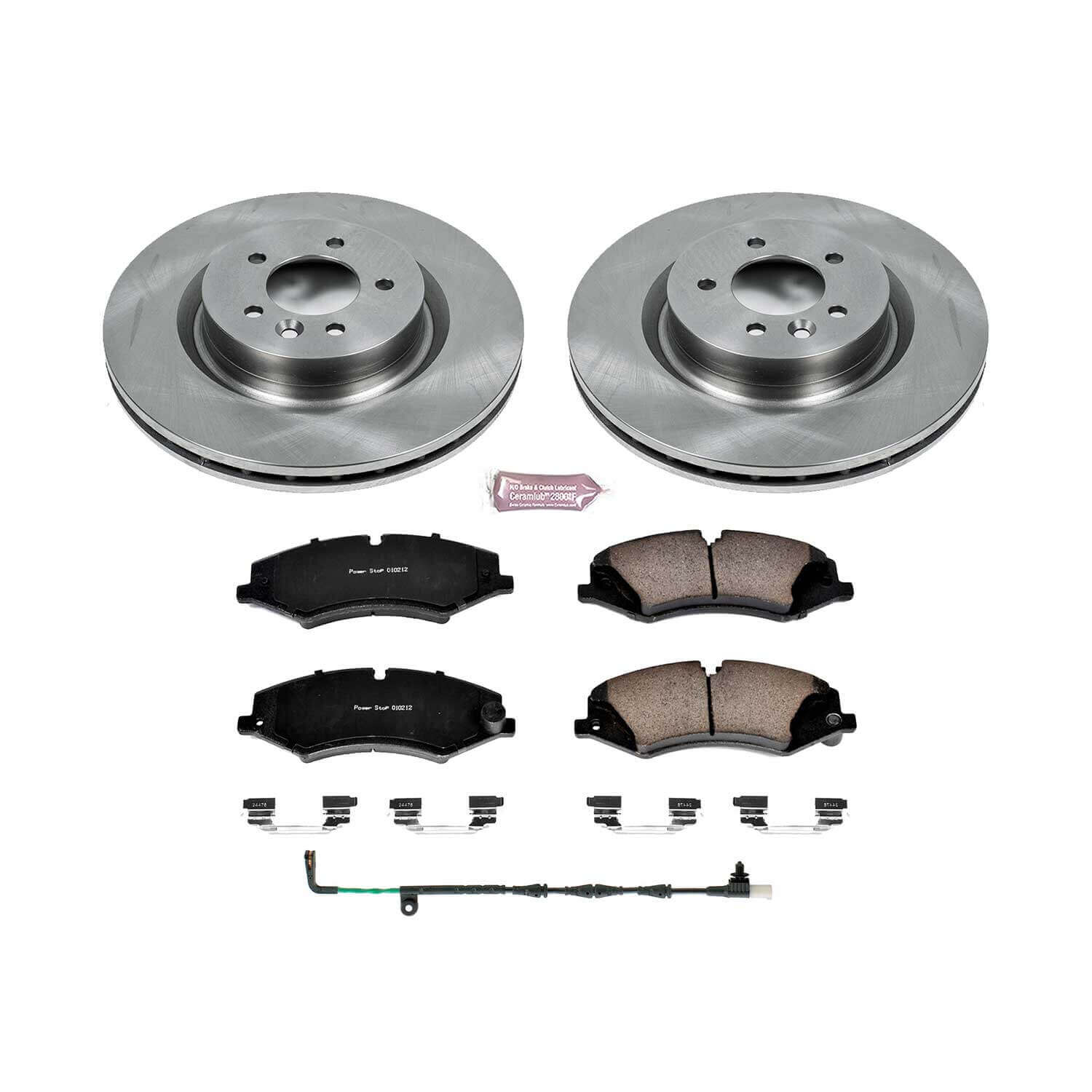 Power Stop KOE7683 Autospecialty 1-Click Daily Driver Plain Rotor Front Brake Kit for 2011-2016 Land Rover LR4 product image