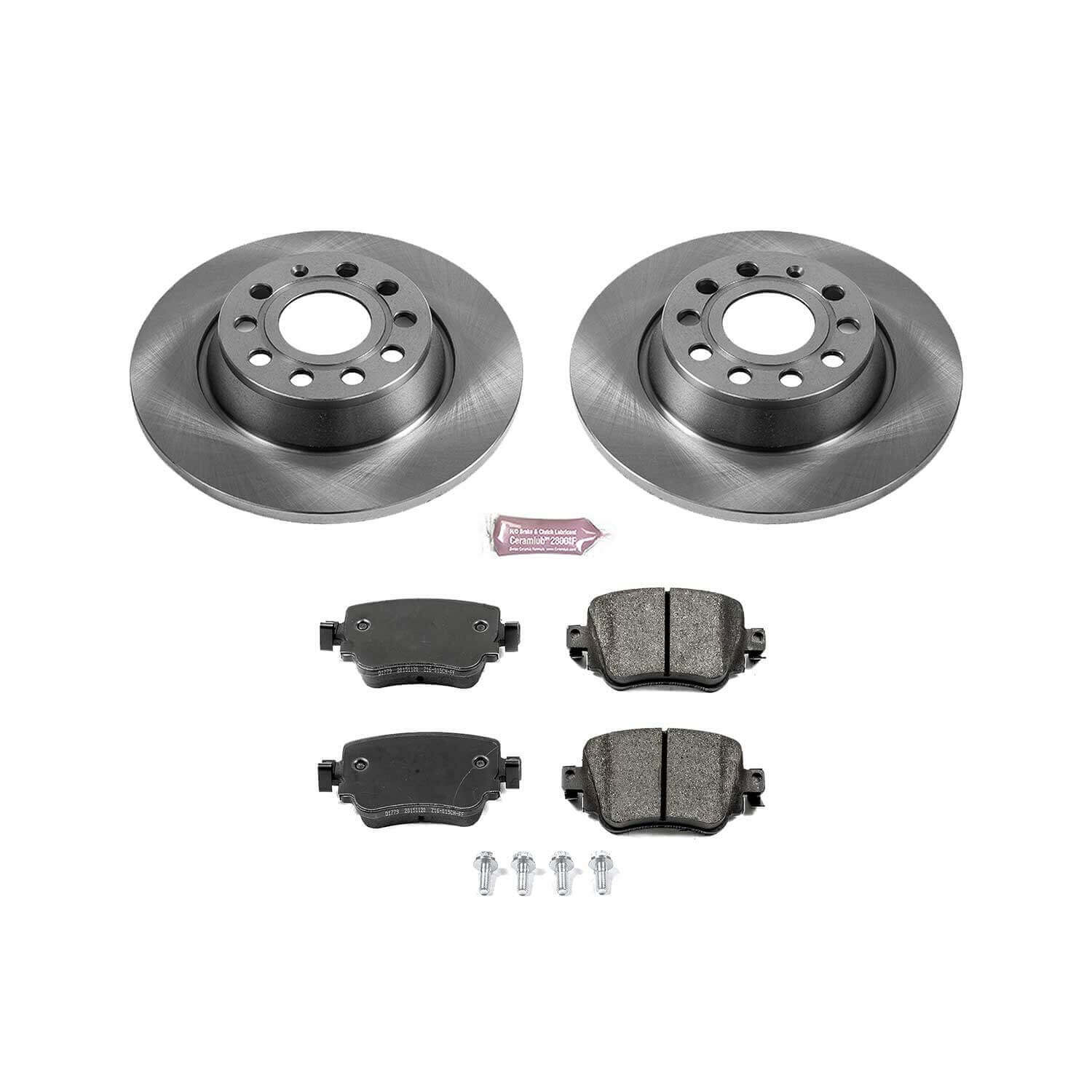 Power Stop KOE7707 Autospecialty 1-Click Daily Driver Plain Rotor Rear Brake Kit for 2016-2018 Audi Q3 product image
