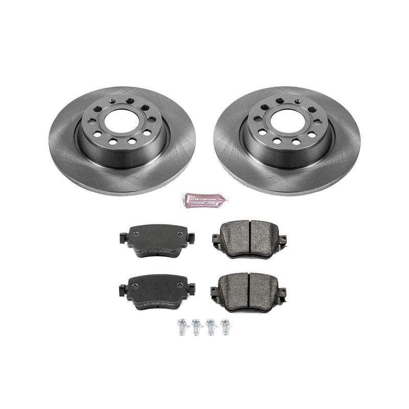 Power Stop KOE7707 Autospecialty 1-Click Daily Driver Plain Rotor Rear Brake Kit for 2016-2018 Audi Q3 product image