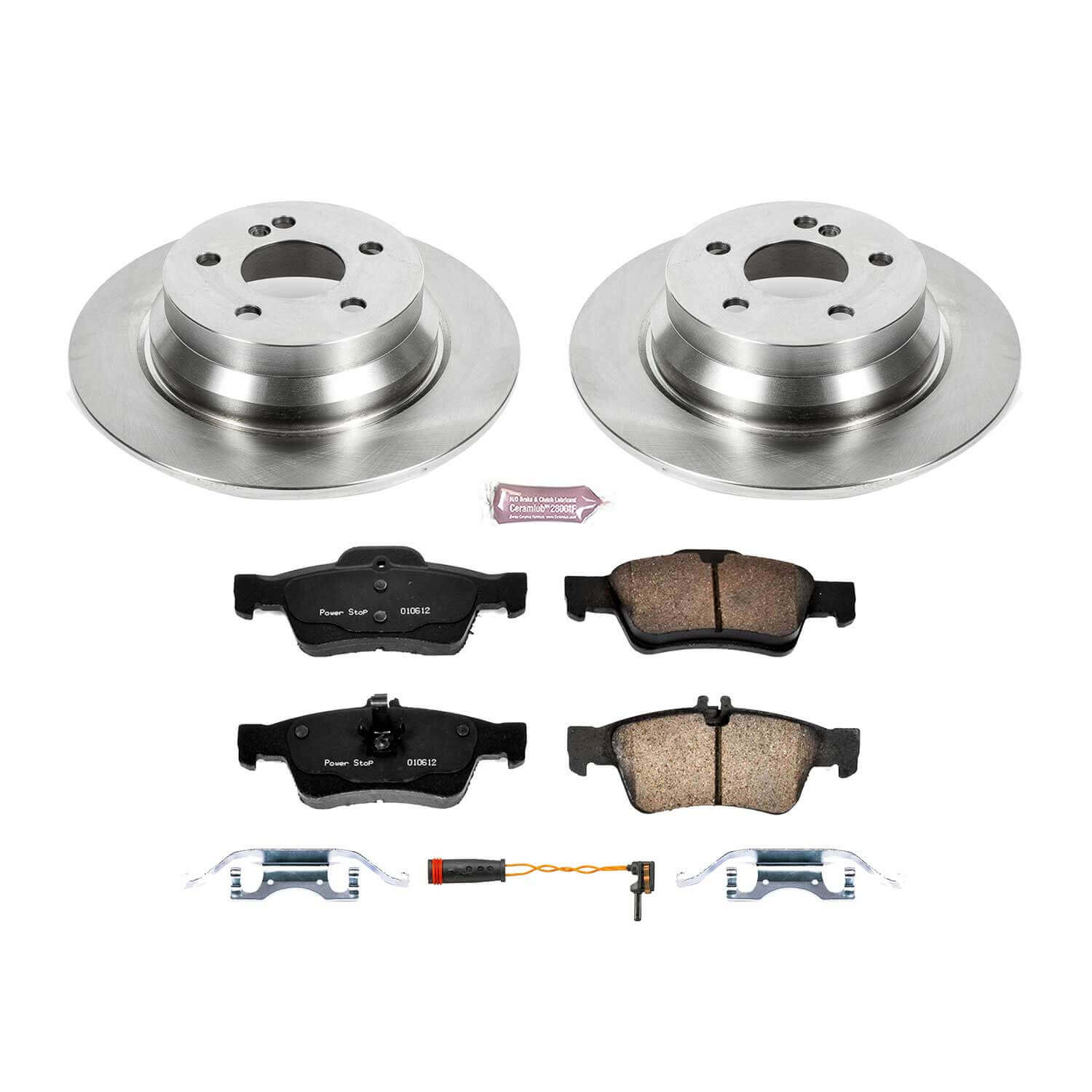 Power Stop KOE7745 Autospecialty 1-Click Daily Driver Plain Rotor Rear Brake Kit for 2014-2016 Mercedes-Benz E-250 product image