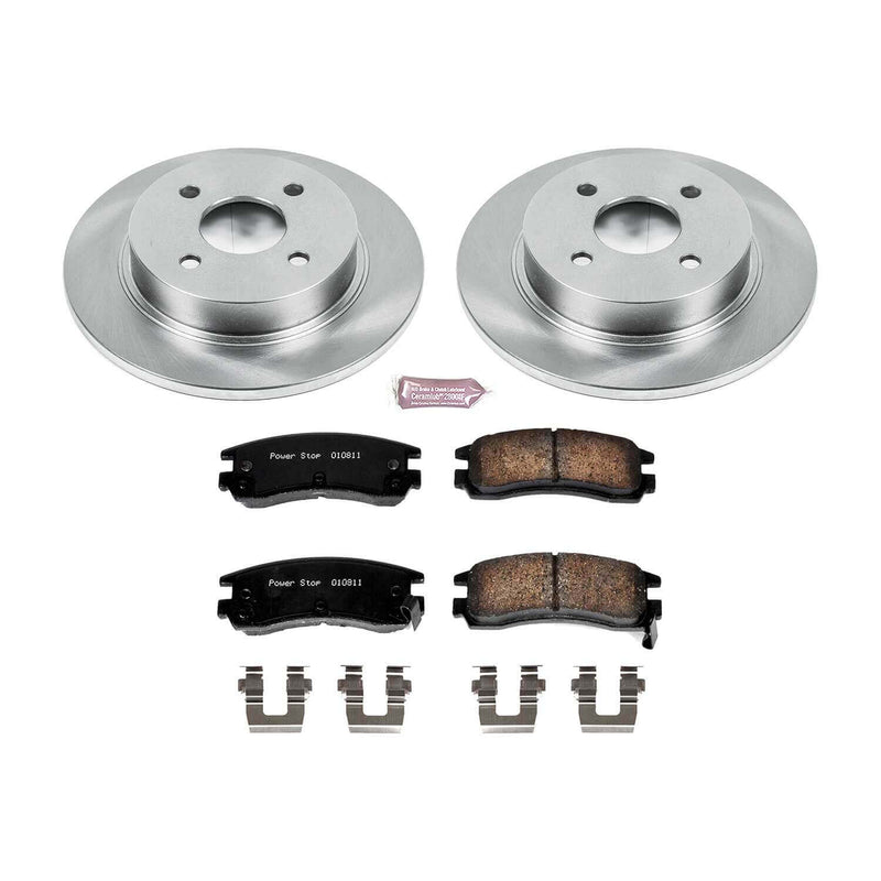 Power Stop KOE7752 Autospecialty 1-Click Daily Driver Plain Rotor Rear Brake Kit for 1991-1995 Saturn Sc product image