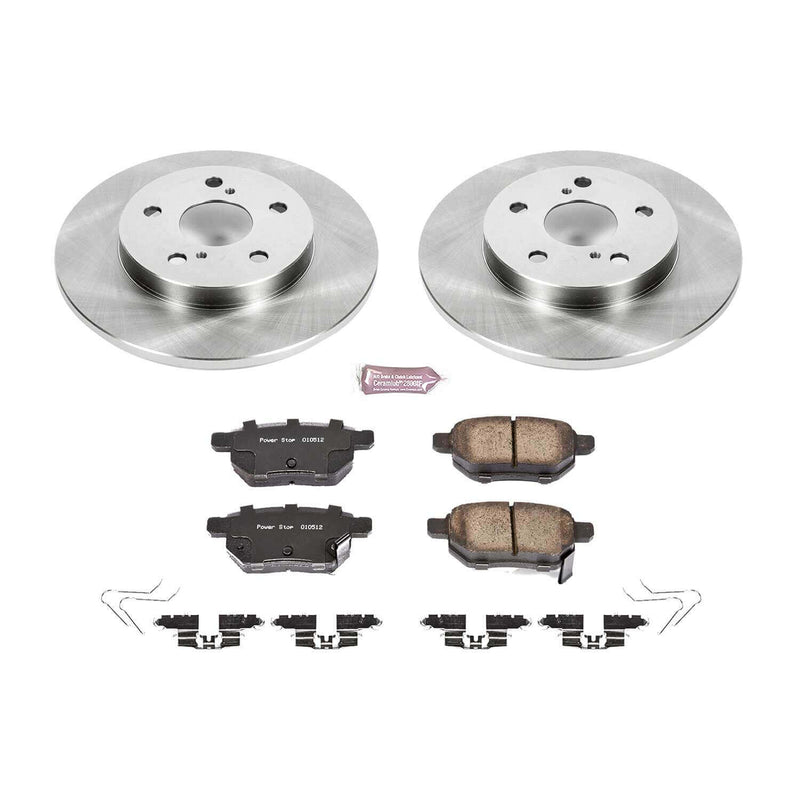 Power Stop KOE7753 Autospecialty 1-Click Daily Driver Plain Rotor Rear Brake Kit for 2016-2018 Scion Im product image