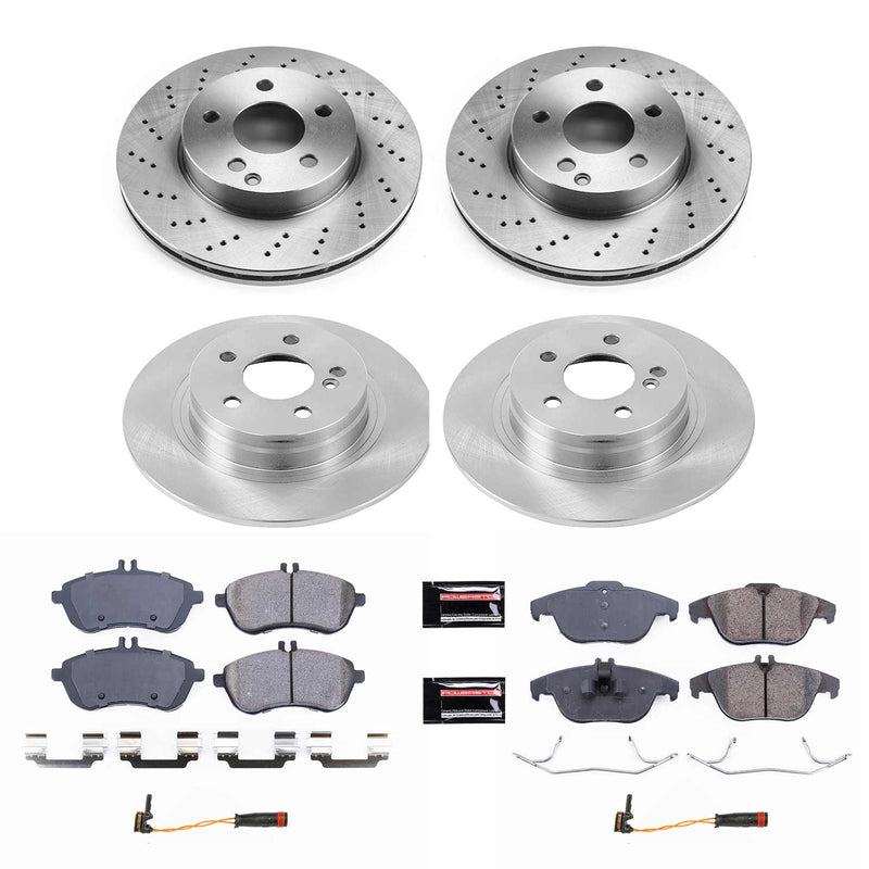 Power Stop KOE7759 Autospecialty 1-Click Daily Driver Front And Rear Brake Kit for 2008-2012 Mercedes-Benz C300 product image