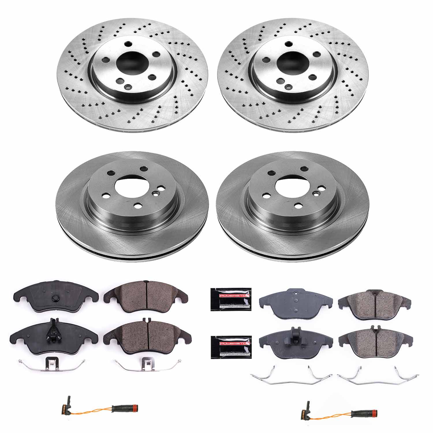 Power Stop KOE7760 Autospecialty 1-Click Daily Driver Front And Rear Brake Kit for 2014 Mercedes-Benz C300 product image