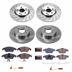 Power Stop KOE7760 Autospecialty 1-Click Daily Driver Front And Rear Brake Kit for 2014 Mercedes-Benz C300 product image