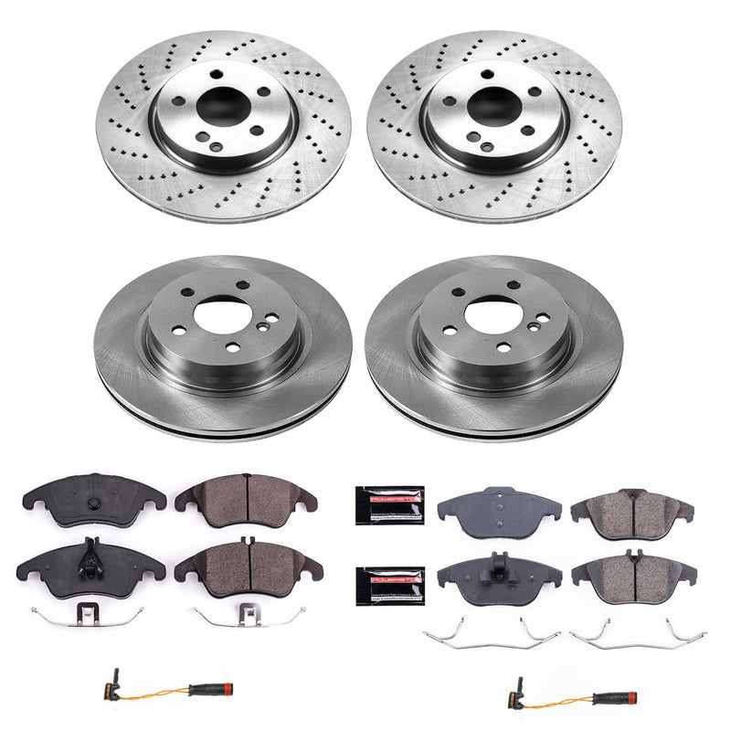 Power Stop KOE7760 Autospecialty 1-Click Daily Driver Front And Rear Brake Kit for 2014 Mercedes-Benz C300 product image