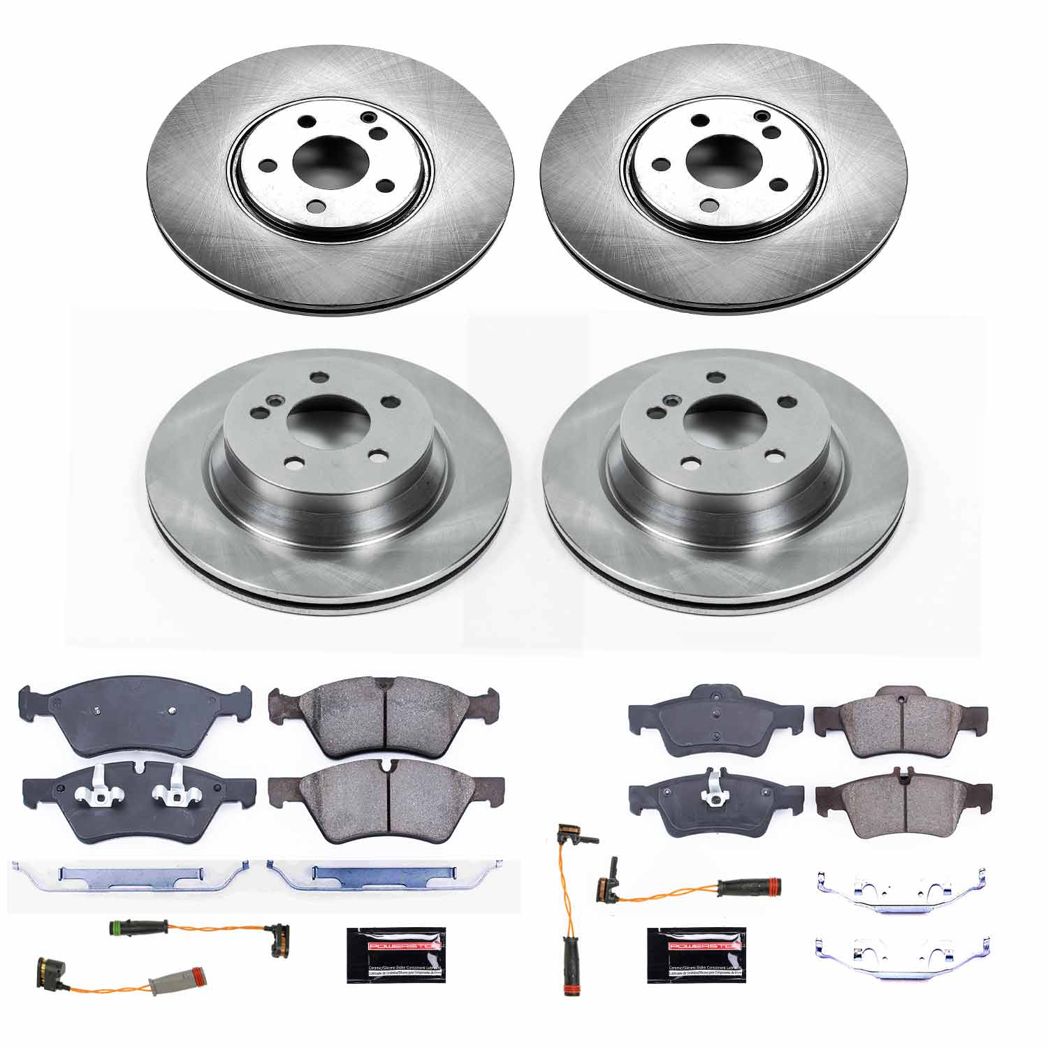 Power Stop KOE7762 Autospecialty 1-Click Daily Driver Front And Rear Brake Kit for 2006 Mercedes-Benz E500 4Matic product image