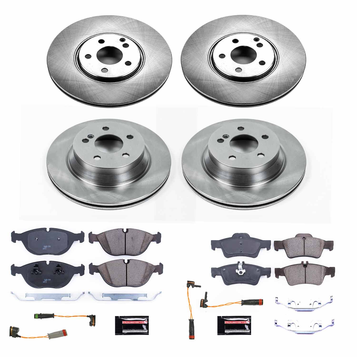 Power Stop KOE7763 Autospecialty 1-Click Daily Driver Front And Rear Brake Kit for 2004-2005 Mercedes-Benz E500 4Matic product image