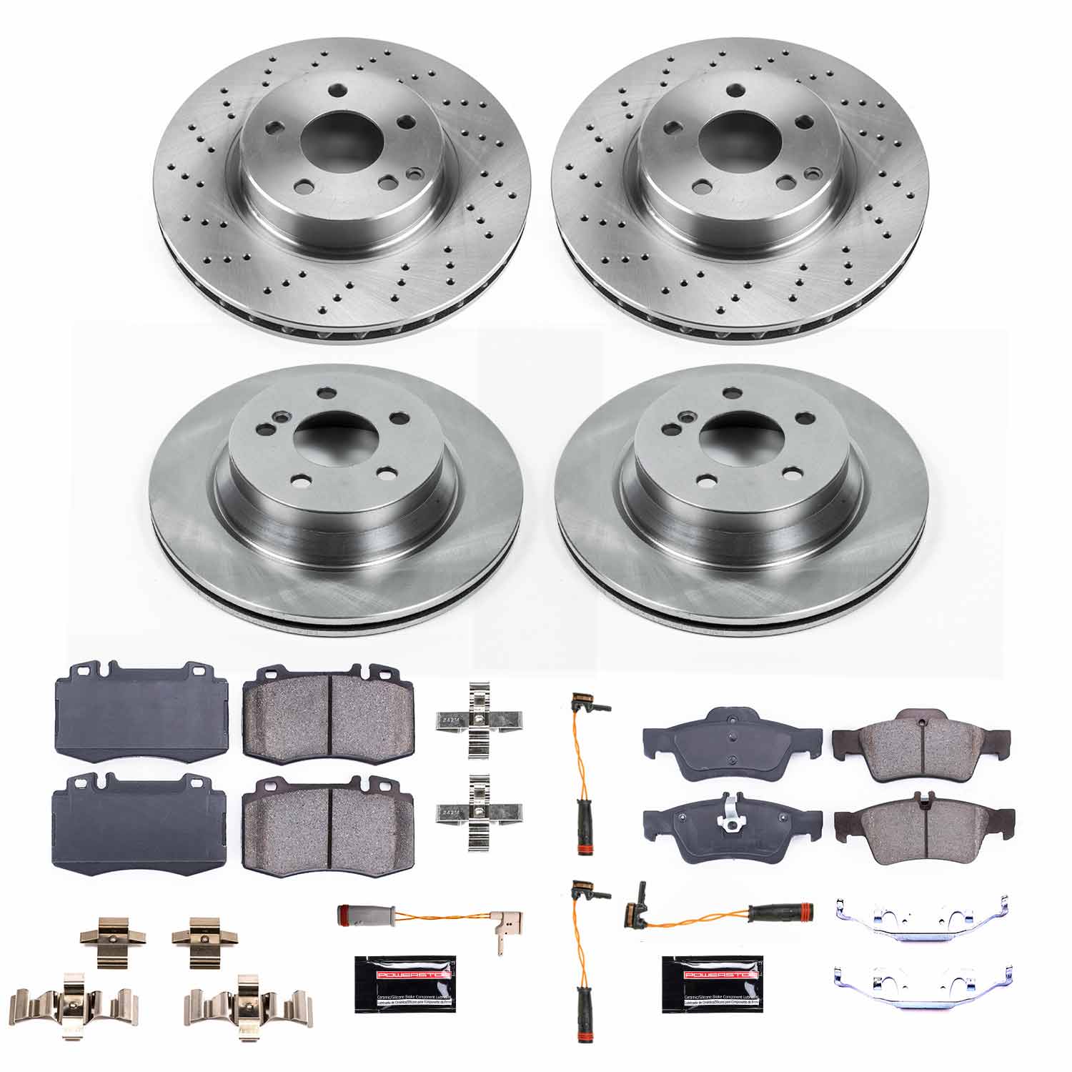 Power Stop KOE7764 Autospecialty 1-Click Daily Driver Front And Rear Brake Kit for 2004-2006 Mercedes-Benz E500 Base product image