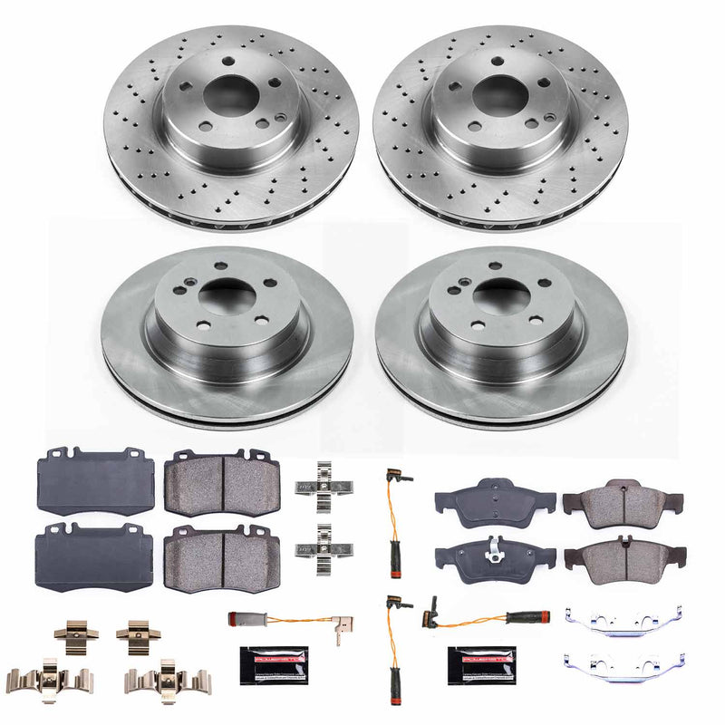 Power Stop KOE7764 Autospecialty 1-Click Daily Driver Front And Rear Brake Kit for 2004-2006 Mercedes-Benz E500 Base product image