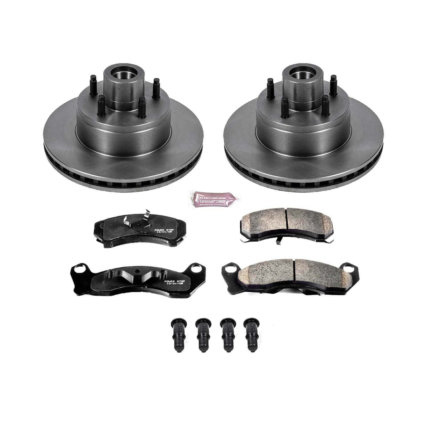 Power Stop KOE7782 Autospecialty 1-Click Daily Driver Plain Rotor Front Brake Kit for 1990-1991 Ford Ltd Crown Victoria product image