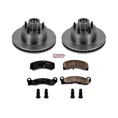Power Stop KOE7791 Autospecialty 1-Click Daily Driver Plain Rotor Front Brake Kit for 1990-1991 Mercury Colony Park product image