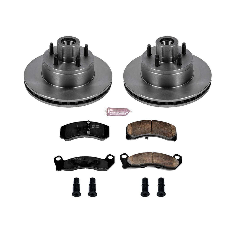 Power Stop KOE7791 Autospecialty 1-Click Daily Driver Plain Rotor Front Brake Kit for 1990-1991 Mercury Colony Park product image