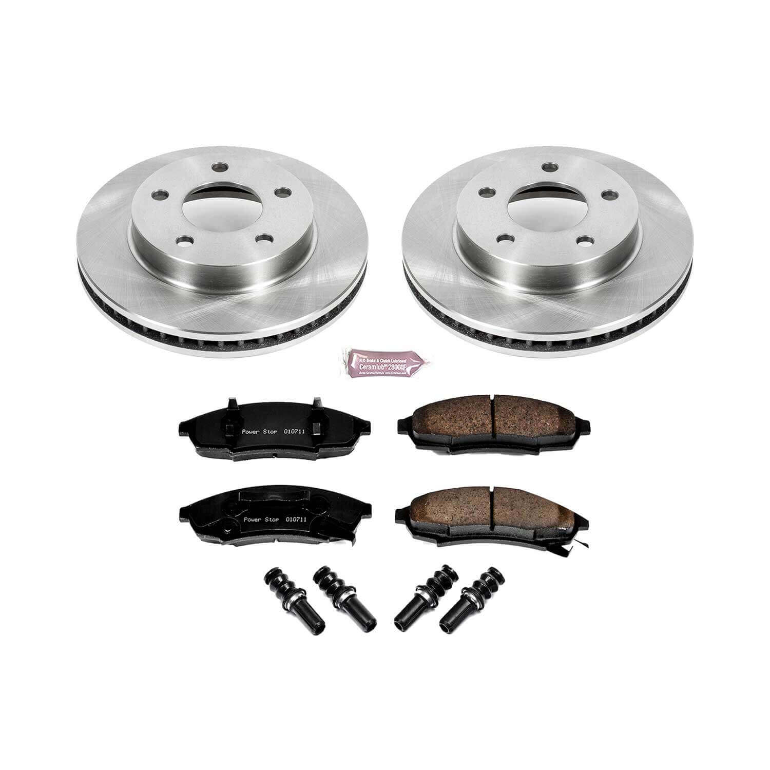 Power Stop KOE7794 Autospecialty 1-Click Daily Driver Plain Rotor Front Brake Kit for 1987-1994 Oldsmobile Cutlass Cruiser product image