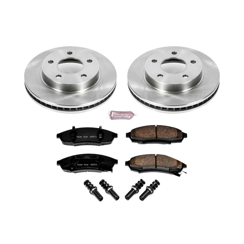 Power Stop KOE7794 Autospecialty 1-Click Daily Driver Plain Rotor Front Brake Kit for 1987-1994 Oldsmobile Cutlass Cruiser product image